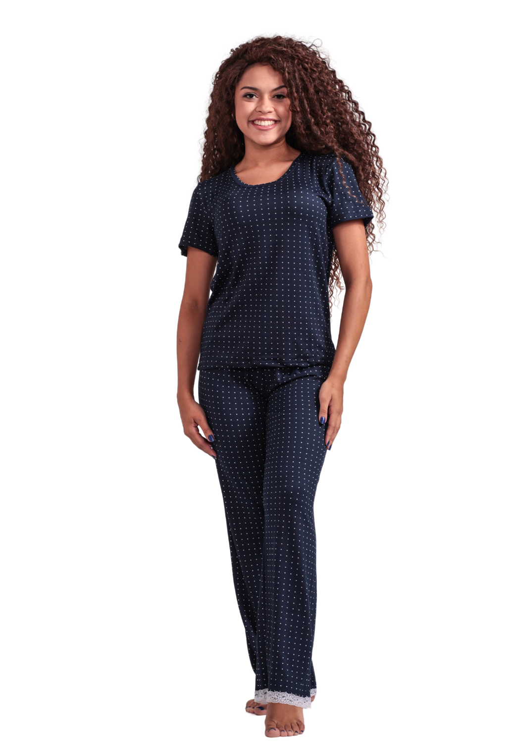 Pijama Feminino Calça E Blusa Manga Curta Verão Inverno